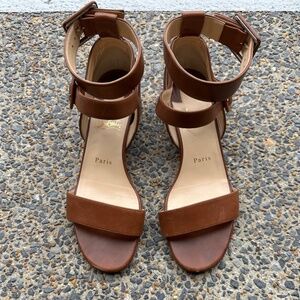 Christian Louboutin Leather Sandal sz 38.5 EU